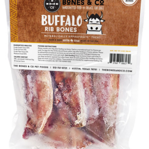 Bones & Co Frozen Buffalo Rib Bones 5in 4 Pack